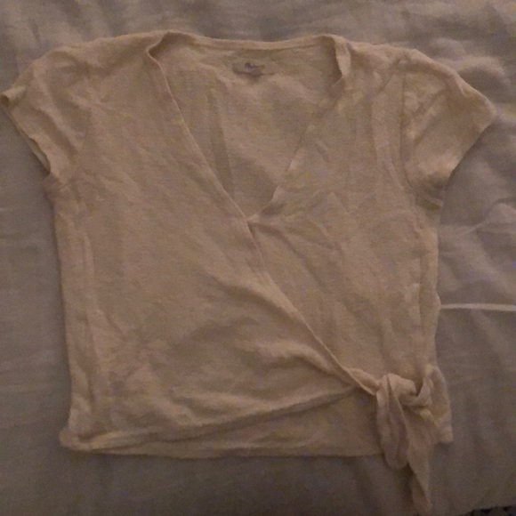 Madewell texture & thread wrap-tie top - Picture 2 of 2